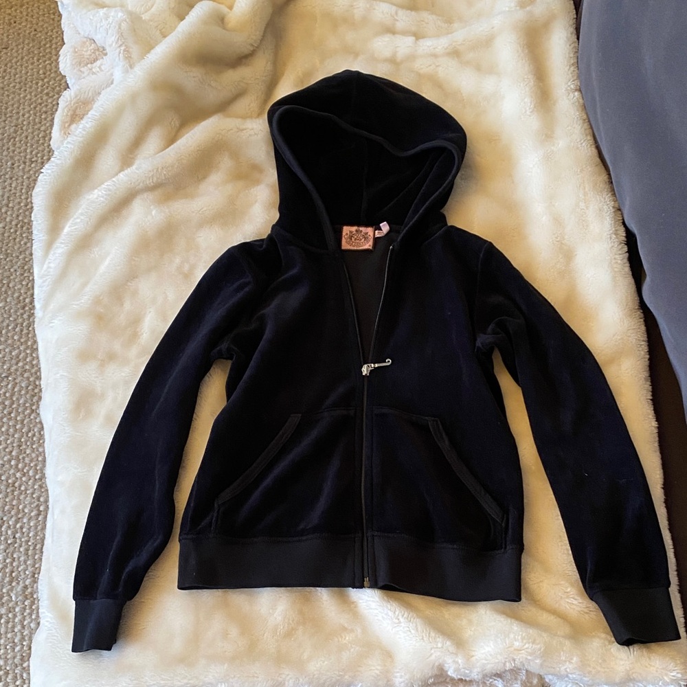 Juicy Couture Kids Black Zip-Up Hoodie